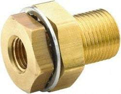 Parker - 5/8-18 Male Thread x 1/8 Female Thread, Brass Industrial Pipe Anchor Coupling - Male Straight Thread O-Ring x Female NPTF, 1,000 psi - Americas Industrial Supply