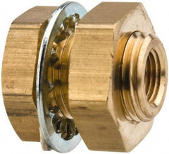 Parker - 5/8-18 Male Thread x 1/8 Female Thread, Brass Industrial Pipe Anchor Coupling - Male Straight Thread O-Ring x Female NPTF, 1,000 psi - Americas Industrial Supply