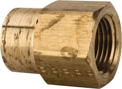 Parker - 3/8 x 1/4 Female Thread, Brass Industrial Pipe Coupling - FNPTF, 1,000 psi - Americas Industrial Supply