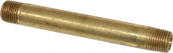Parker - 1/8 Male Thread, Brass Industrial Pipe Long Nipple - MNPTF, 1,000 psi - Americas Industrial Supply