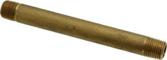 Parker - 1/8 Male Thread, Brass Industrial Pipe Long Nipple - MNPTF, 1,000 psi - Americas Industrial Supply