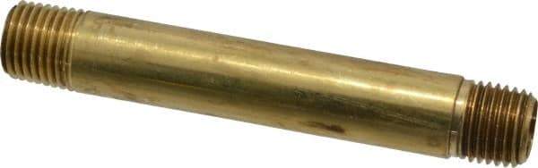 Parker - 1/4 Male Thread, Brass Industrial Pipe Long Nipple - MNPTF, 1,000 psi - Americas Industrial Supply