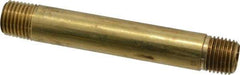 Parker - 1/4 Male Thread, Brass Industrial Pipe Long Nipple - MNPTF, 1,000 psi - Americas Industrial Supply