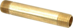 Parker - 3/8 Male Thread, Brass Industrial Pipe Long Nipple - MNPTF, 1,000 psi - Americas Industrial Supply