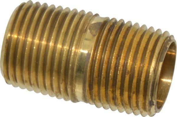 Parker - 1/2 Male Thread, Brass Industrial Pipe Long Nipple - MNPTF, 1,000 psi - Americas Industrial Supply