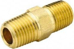 Parker - 3/4 Male Thread, Brass Industrial Pipe Hex Nipple - MNPTF, 1,000 psi - Americas Industrial Supply