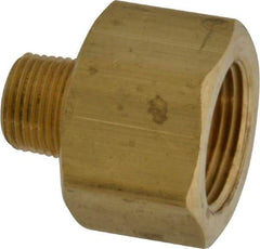 Parker - 3/8 Male Thread x 3/4 Female Thread, Brass Industrial Pipe Adapter - MNPTF x FNPTF, 1,000 psi - Americas Industrial Supply