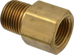 Parker - 1/2 Male Thread x 1/2 Female Thread, Brass Industrial Pipe Adapter - MNPTF x FNPTF, 1,000 psi - Americas Industrial Supply