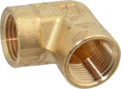 Parker - 3/8 Female Thread, Brass Industrial Pipe 90° Female Elbow - FNPTF, 1,000 psi - Americas Industrial Supply