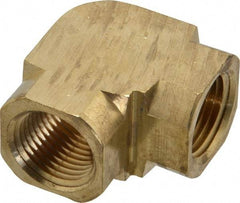 Parker - 3/8 Female Thread, Brass Industrial Pipe 90° Female Elbow - FNPTF, 1,000 psi - Americas Industrial Supply