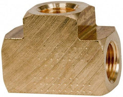 Parker - 1/8 Female Thread, Brass Industrial Pipe Female Tee - FNPTF, 1,000 psi - Americas Industrial Supply