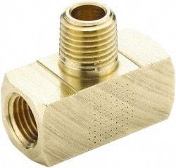 Parker - 3/4 Male Thread x 3/4 Female Thread, Brass Industrial Pipe Male Branch Tee - MNPTF x FNPTF, 1,000 psi - Americas Industrial Supply