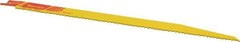 Starrett - 12" Long x 3/4" Thick, Bi-Metal Reciprocating Saw Blade - Tapered Profile, 6 to 10 TPI, Toothed Edge, Universal Shank - Americas Industrial Supply