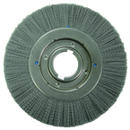 14" Diameter - Extra High Density Crimped Filament Wheel Brush - 0.055/120 Grit - 2" Arbor - Americas Industrial Supply