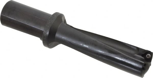 Kyocera - 3-3/4" Max Drill Depth, 3xD, 1-1/4" Diam, Indexable Insert Drill - 2 Inserts, 1-1/4" Shank Diam, Whistle Notch Shank - Americas Industrial Supply