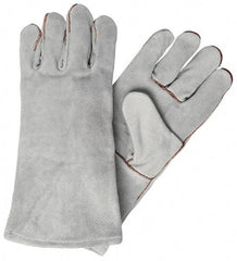 MCR Safety - Size XL Cotton Lined Cowhide Welding Glove - 13" OAL, Wing Thumb, For General Welding - Americas Industrial Supply