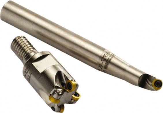 Seco - 23mm Cutting Diam, 3mm Max Depth of Cut, Arbor Hole Indexable Copy End Mill - 5 Inserts, RDH. 06T1 Insert, R217.29 Toolholder - Americas Industrial Supply