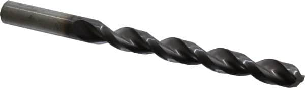 Chicago-Latrobe - 15/32" 135° High Speed Steel Jobber Drill - TiCN Finish, Right Hand Cut, Parabolic Flute, Straight Shank, 5-3/4" OAL, Notched Point - Americas Industrial Supply