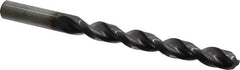 Chicago-Latrobe - 15/32" 135° High Speed Steel Jobber Drill - TiCN Finish, Right Hand Cut, Parabolic Flute, Straight Shank, 5-3/4" OAL, Notched Point - Americas Industrial Supply