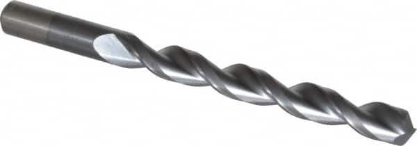 Chicago-Latrobe - 31/64" 135° High Speed Steel Jobber Drill - TiCN Finish, Right Hand Cut, Parabolic Flute, Straight Shank, 5-7/8" OAL, Notched Point - Americas Industrial Supply