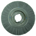 14" Diameter - Maximum Density Crimped Filament Miniatrue Disc Brush - 0.035/80 Grit - 2" Arbor - Americas Industrial Supply