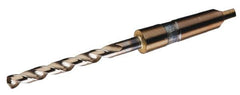 Chicago-Latrobe - 7/16", 2MT 135° Point Cobalt Taper Shank Drill Bit - Oxide/Gold Finish, 3-7/8" Flute Length, 7-3/4" OAL, Spiral Flute, Series 510 - Americas Industrial Supply