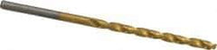 Chicago-Latrobe - #34 135° Cobalt Jobber Drill - TiN Finish, Right Hand Cut, Spiral Flute, Straight Shank, 2-5/8" OAL, Split Point - Americas Industrial Supply