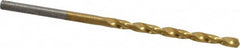 Chicago-Latrobe - #38 135° Cobalt Jobber Drill - TiN Finish, Right Hand Cut, Spiral Flute, Straight Shank, 2-1/2" OAL, Split Point - Americas Industrial Supply