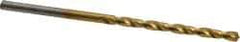 Chicago-Latrobe - #39 135° Cobalt Jobber Drill - TiN Finish, Right Hand Cut, Spiral Flute, Straight Shank, 2-3/8" OAL, Split Point - Americas Industrial Supply