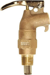 Justrite - 3/4" NPT Brass Rigid Drum Faucet - FM Approved, Internal Arrester, Self Closing - Americas Industrial Supply
