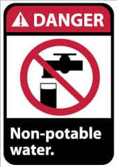NMC - "Danger - No Smoking, Matches or Open Flames", 14" Long x 10" Wide, Aluminum Safety Sign - Rectangle, 0.04" Thick, Use for Accident Prevention - Americas Industrial Supply
