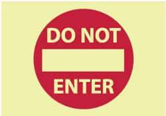 NMC - "Do Not Enter", 7" Long x 10" Wide, Pressure-Sensitive Vinyl Safety Sign - Rectangle, 0.004" Thick, Use for Security & Admittance - Americas Industrial Supply