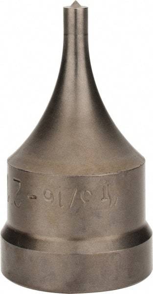 Cleveland Steel Tool - 13/16 Inch Wide Oblong Ironworker Punch - 1-17/32 Inch Body Diameter, 1-11/16 Inch Head Diameter, 2-11/16 Inch Overall Length - Americas Industrial Supply