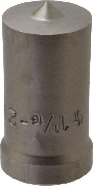 Cleveland Steel Tool - 1-1/16 Inch Diameter Round Ironworker Punch - 1-1/32 Inch Body Diameter, 1-5/32 Inch Head Diameter, 1-15/16 Inch Overall Length - Americas Industrial Supply