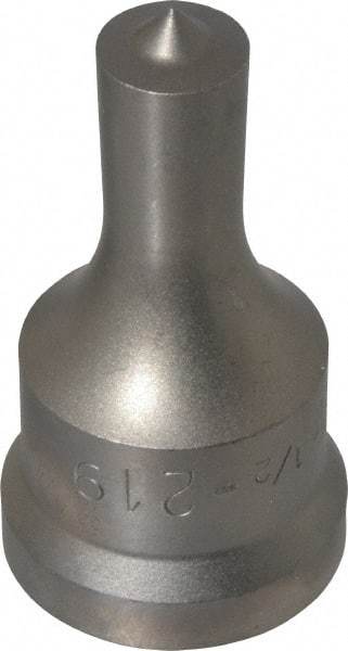 Cleveland Steel Tool - 1/2 Inch Diameter Round Ironworker Punch - 1-1/16 Inch Body Diameter, 1-7/32 Inch Head Diameter, 2-1/8 Inch Overall Length - Americas Industrial Supply