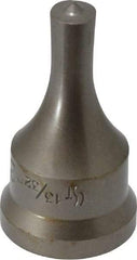 Cleveland Steel Tool - 13/32 Inch Diameter Round Ironworker Punch - 1-1/16 Inch Body Diameter, 1.24 Inch Head Diameter, 2-3/16 Inch Overall Length - Americas Industrial Supply