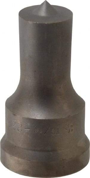 Cleveland Steel Tool - 13/16 Inch Diameter Round Ironworker Punch - 1-7/32 Inch Body Diameter, 1-3/8 Inch Head Diameter, 2-3/8 Inch Overall Length - Americas Industrial Supply