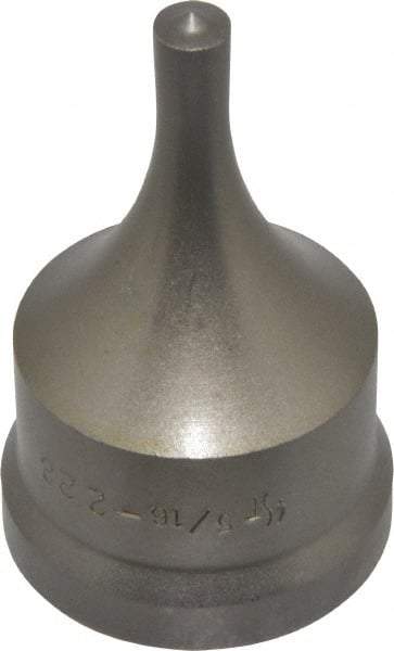 Cleveland Steel Tool - 5/16 Inch Diameter Round Ironworker Punch - 1-17/32 Inch Body Diameter, 1-11/16 Inch Head Diameter, 2-11/16 Inch Overall Length - Americas Industrial Supply