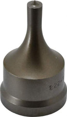 Cleveland Steel Tool - 3/8 Inch Diameter Round Ironworker Punch - 1-17/32 Inch Body Diameter, 1-11/16 Inch Head Diameter, 2-11/16 Inch Overall Length - Americas Industrial Supply