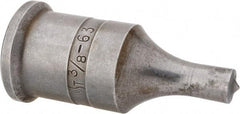 Cleveland Steel Tool - 3/8 Inch Diameter Round Ironworker Punch - 1 Inch Body Diameter, 1-3/16 Inch Head Diameter, 2-7/16 Inch Overall Length - Americas Industrial Supply