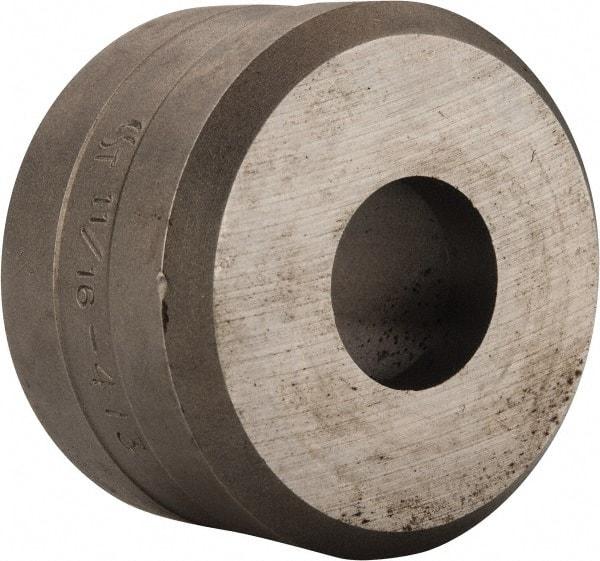 Cleveland Steel Tool - 11/16 Inch Diameter Round Ironworker Die - 1-13/16 Inch Head Diameter, 1-1/8 Inch Head Height - Americas Industrial Supply