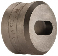 Cleveland Steel Tool - 1-1/32 Inch Long x 15/32 Inch Wide Oblong Ironworker Die - 1-13/16 Inch Head Diameter, 1-1/8 Inch Head Height - Americas Industrial Supply