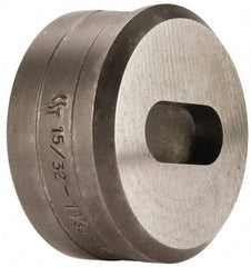 Cleveland Steel Tool - 1-1/32 Inch Long x 15/32 Inch Wide Oblong Ironworker Die - 2 Inch Head Diameter, 1 Inch Head Height - Americas Industrial Supply