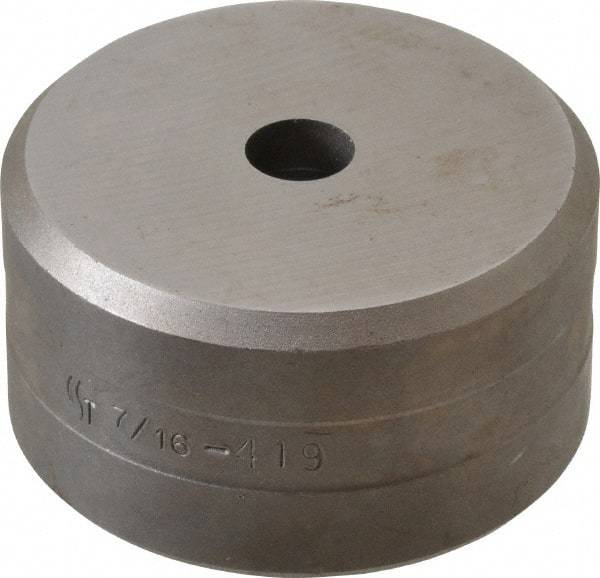 Cleveland Steel Tool - 7/16 Inch Diameter Round Ironworker Die - 2-3/8 Inch Head Diameter, 1-1/4 Inch Head Height - Americas Industrial Supply