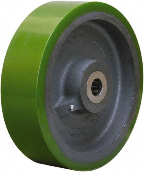 Hamilton - 10 Inch Diameter x 3 Inch Wide, Polyurethane on Cast Iron Caster Wheel - 3,000 Lb. Capacity, 3-1/2 Inch Hub Length, 1 Inch Axle Diameter, Sealed Precision Ball Bearing - Americas Industrial Supply