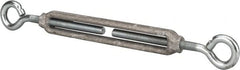 Made in USA - 144 Lb Load Limit, 3/8" Thread Diam, 2-7/8" Take Up, Aluminum Eye & Eye Turnbuckle - 6-7/8" Body Length, 1/4" Neck Length, 11-3/8" Closed Length - Americas Industrial Supply