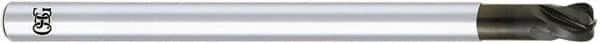 OSG - 3/16", 4 Flute, Single End, Solid Carbide, 1/16" Corner Radius End Mill - 3" OAL, 30° Helix, Right Hand Flute, 3/16" LOC, Right Hand Cut, - Americas Industrial Supply