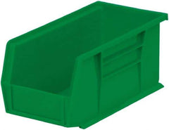 Akro-Mils - 30 Lb. Load Capacity, 10-7/8" Deep, Green Polymer Hopper Stacking Bin - 5" High x 5-1/2" Wide x 10-7/8" Long - Americas Industrial Supply