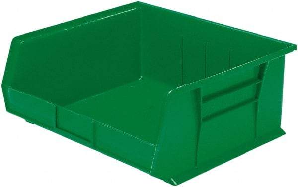 Akro-Mils - 75 Lb. Load Capacity, 14-3/4" Deep, Green Polymer Hopper Stacking Bin - 7" High x 16-1/2" Wide x 14-3/4" Long - Americas Industrial Supply