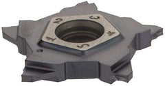 Iscar - 24N104J000PENTA J Grade IC908, 1.04mm Cutting Width Carbide Grooving Insert - 2mm Max Depth of Cut, Neutral, TiAlN Finish - Americas Industrial Supply